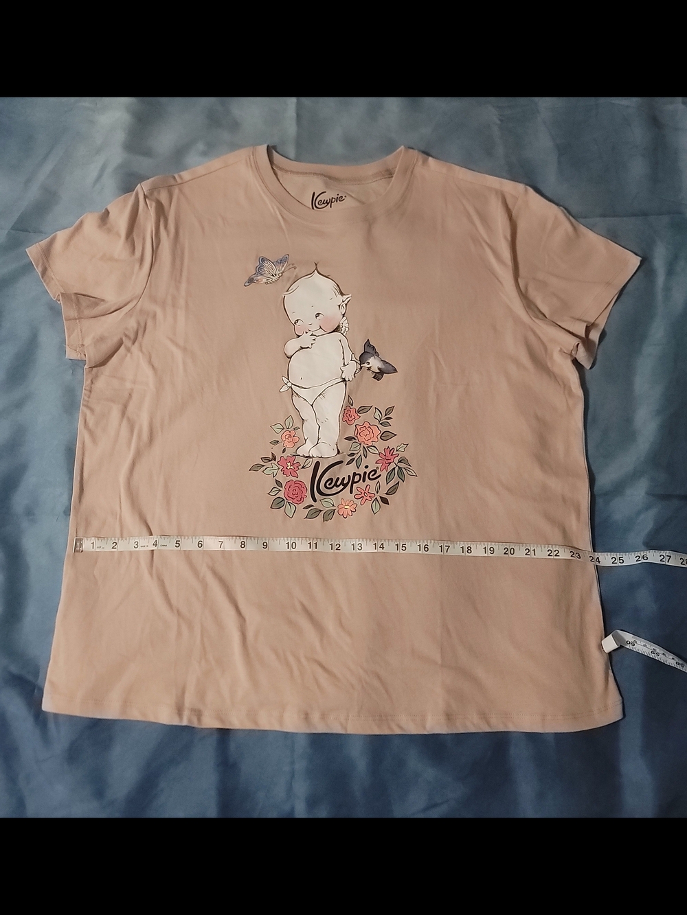 Kewpie Graphic Tee in Blush Pink